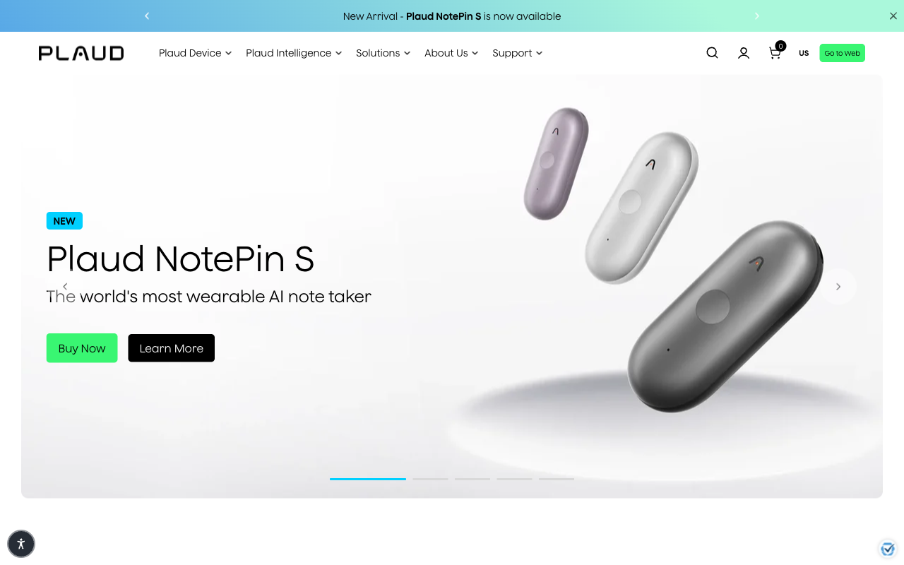 Plaud.ai website screenshot