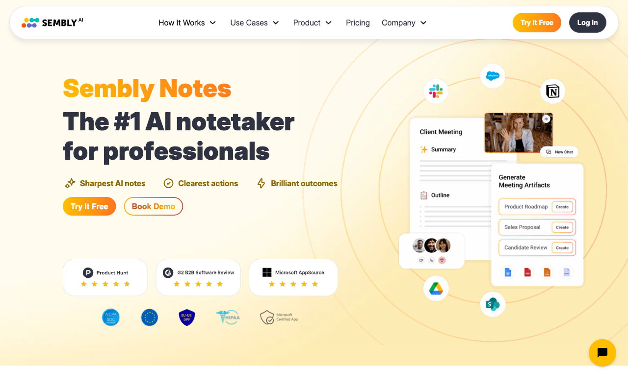 Sembly.ai website screenshot